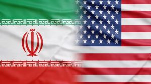 Bendera Iran dan Amerika
